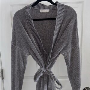 Meshki Gray Knit Cardigan